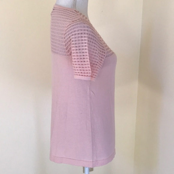 NWT! VINCE CAMUTO size XS taffy pink short sleeve crew top - Picture 3 of 9